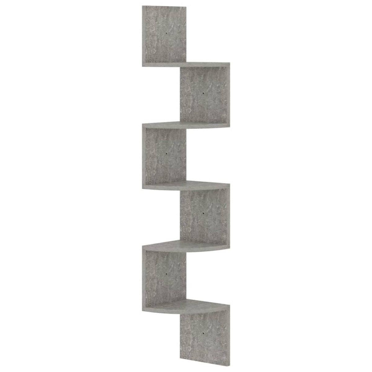 vidaXL Γωνιακή Ραφιέρα Τοίχου Γκρι Σκυρ. 19x19x123 εκ. από Επεξ. Ξύλο