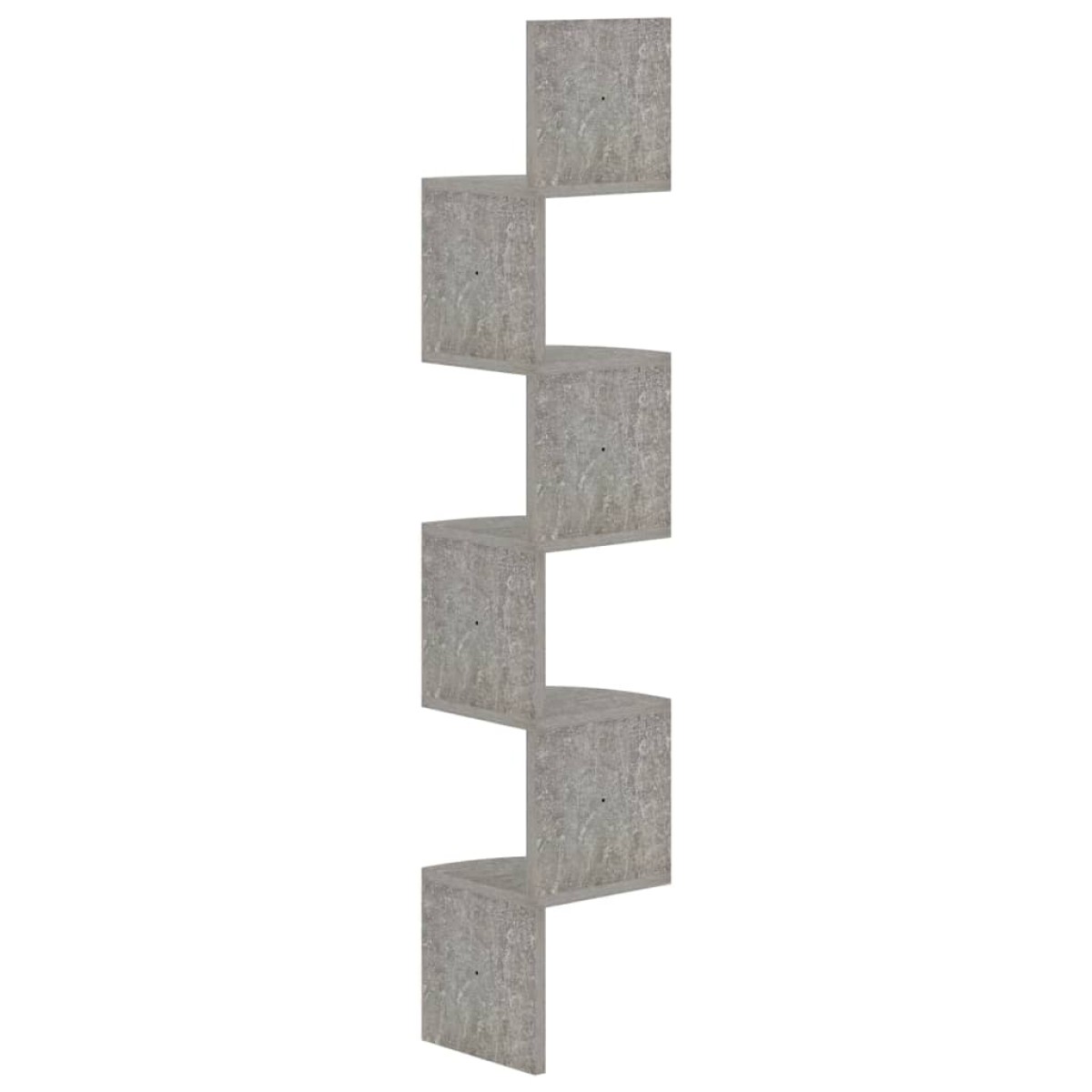 vidaXL Γωνιακή Ραφιέρα Τοίχου Γκρι Σκυρ. 19x19x123 εκ. από Επεξ. Ξύλο