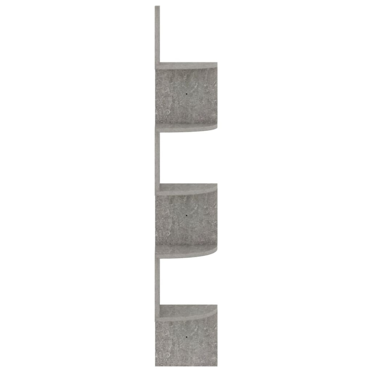 vidaXL Γωνιακή Ραφιέρα Τοίχου Γκρι Σκυρ. 19x19x123 εκ. από Επεξ. Ξύλο