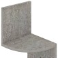 vidaXL Γωνιακή Ραφιέρα Τοίχου Γκρι Σκυρ. 19x19x123 εκ. από Επεξ. Ξύλο