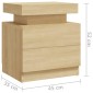 vidaXL Κομοδίνο Sonoma Δρυς 45 x 35 x 52 εκ. από Μοριοσανίδα