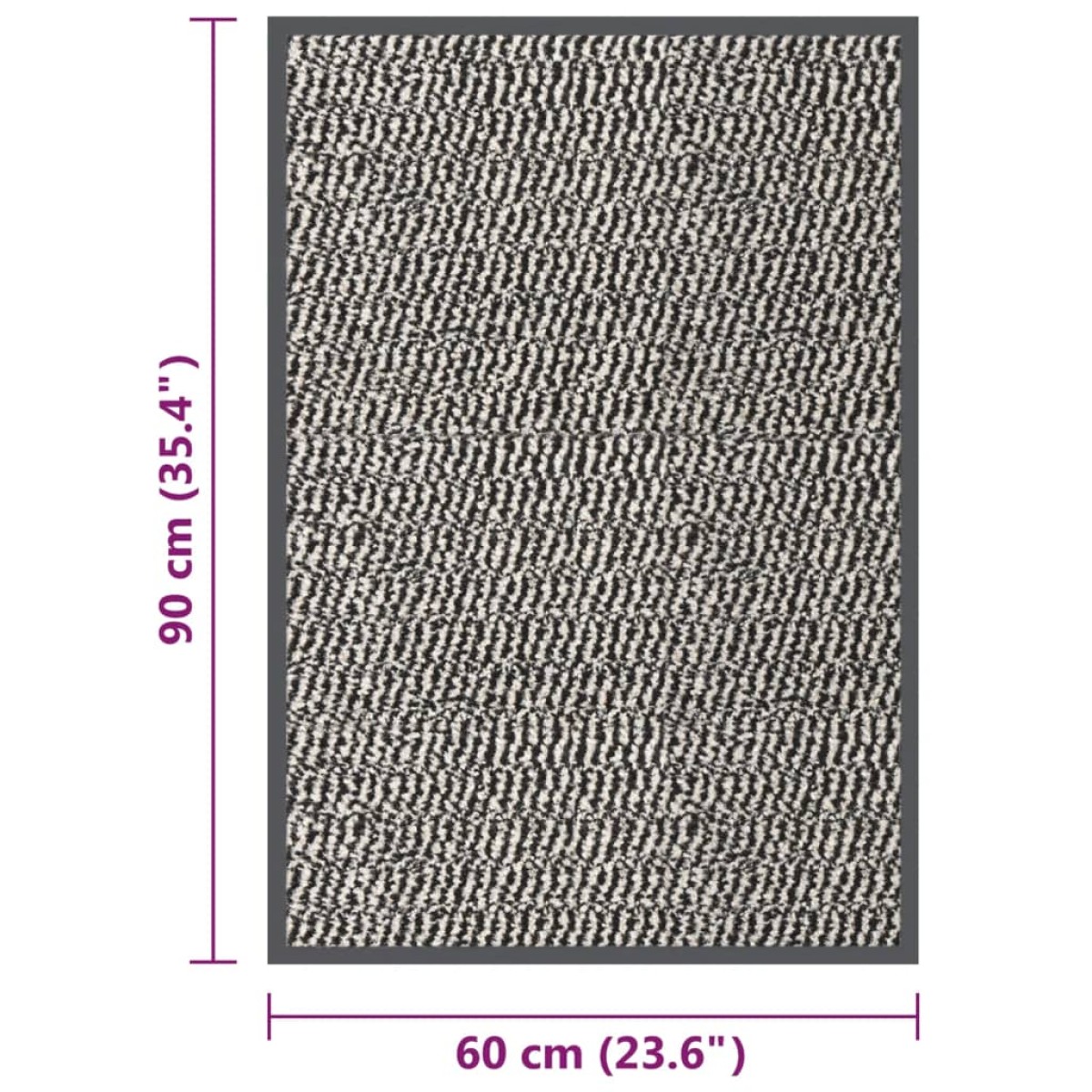 vidaXL Πατάκι Εισόδου Θυσανωτό Ανοιχτό Καφέ 60 x 90 εκ.