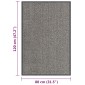 vidaXL Πατάκι Εισόδου Θυσανωτό Ανοιχτό Καφέ 80 x 120 εκ.
