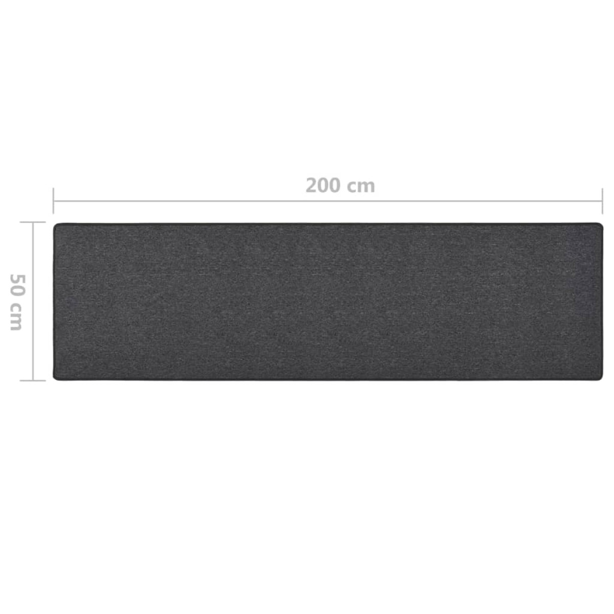 vidaXL Χαλί Διάδρομος Ανθρακί 50 x 200 εκ.