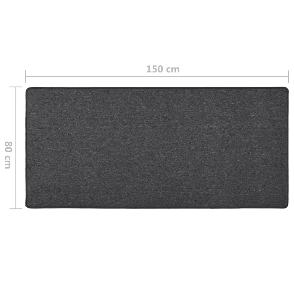 vidaXL Χαλί Διάδρομος Ανθρακί 80 x 150 εκ.