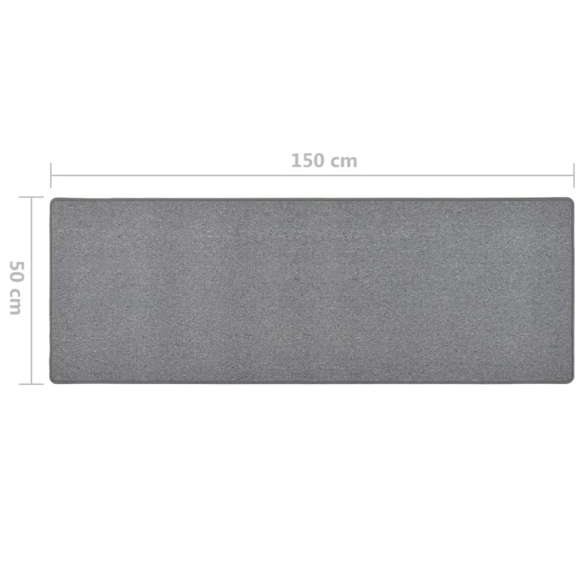 vidaXL Χαλί Διάδρομος Σκούρο Γκρι 50 x 150 εκ.