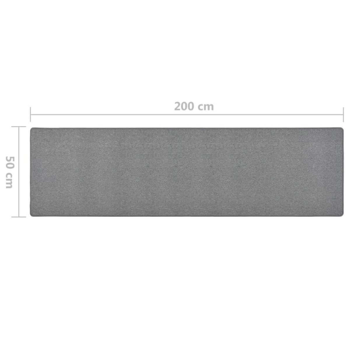 vidaXL Χαλί Διάδρομος Σκούρο Γκρι 50 x 200 εκ.