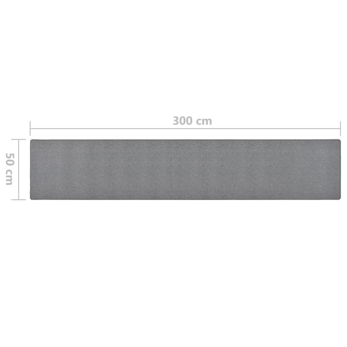 vidaXL Χαλί Διάδρομος Σκούρο Γκρι 50 x 300 εκ.