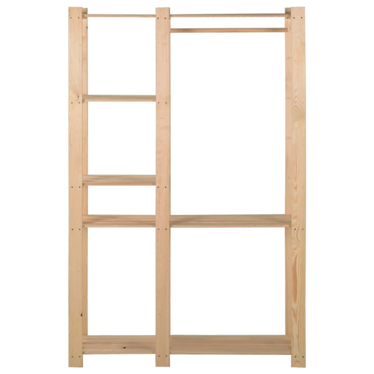 vidaXL Κρεμάστρα Ρούχων Δαπέδου 110x38x170 εκ. από Μασίφ Ξύλο Πεύκου