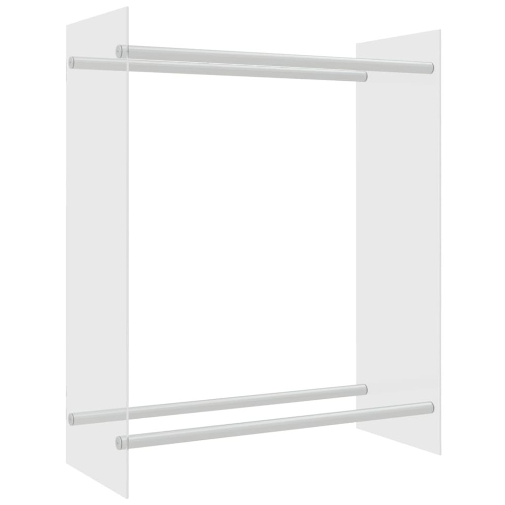 vidaXL Ράφι Καυσόξυλων Διαφανές 80 x 35 x 100 εκ. από Ψημένο Γυαλί