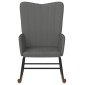 vidaXL Πολυθρόνα Κουνιστή Σκούρο Γκρι Βελούδινη