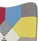 vidaXL Πολυθρόνα Κουνιστή Σχέδιο Patchwork Υφασμάτινη