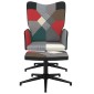 vidaXL Πολυθρόνα Relax Σχέδιο Patchwork Υφασμάτινη με Σκαμπό