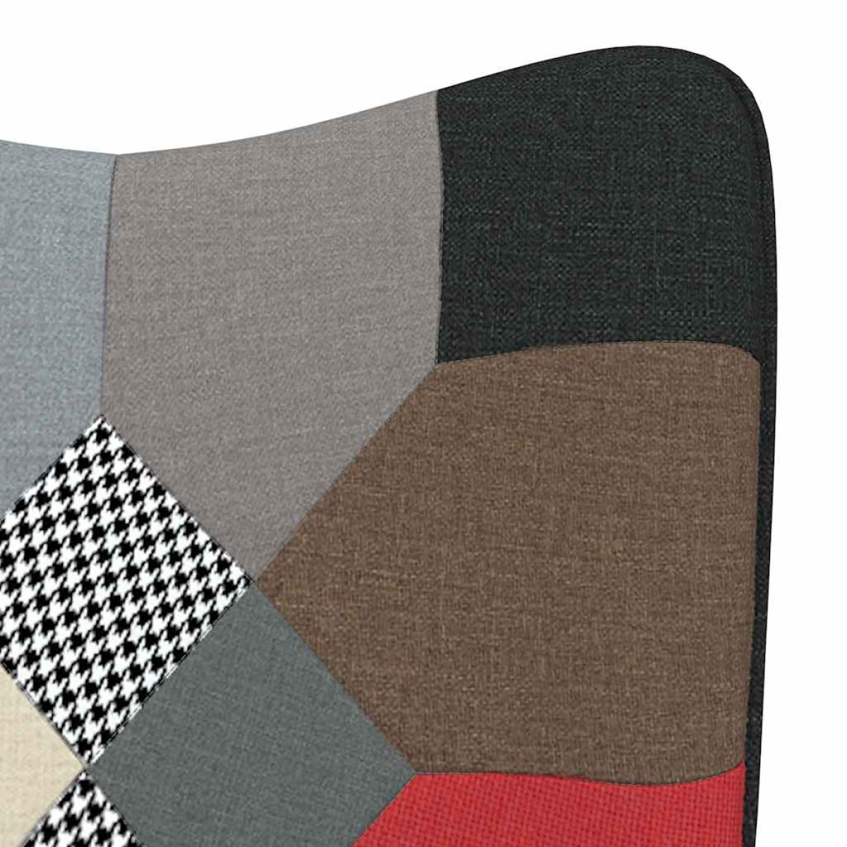 vidaXL Πολυθρόνα Κουνιστή Σχέδιο Patchwork Υφασμάτινη