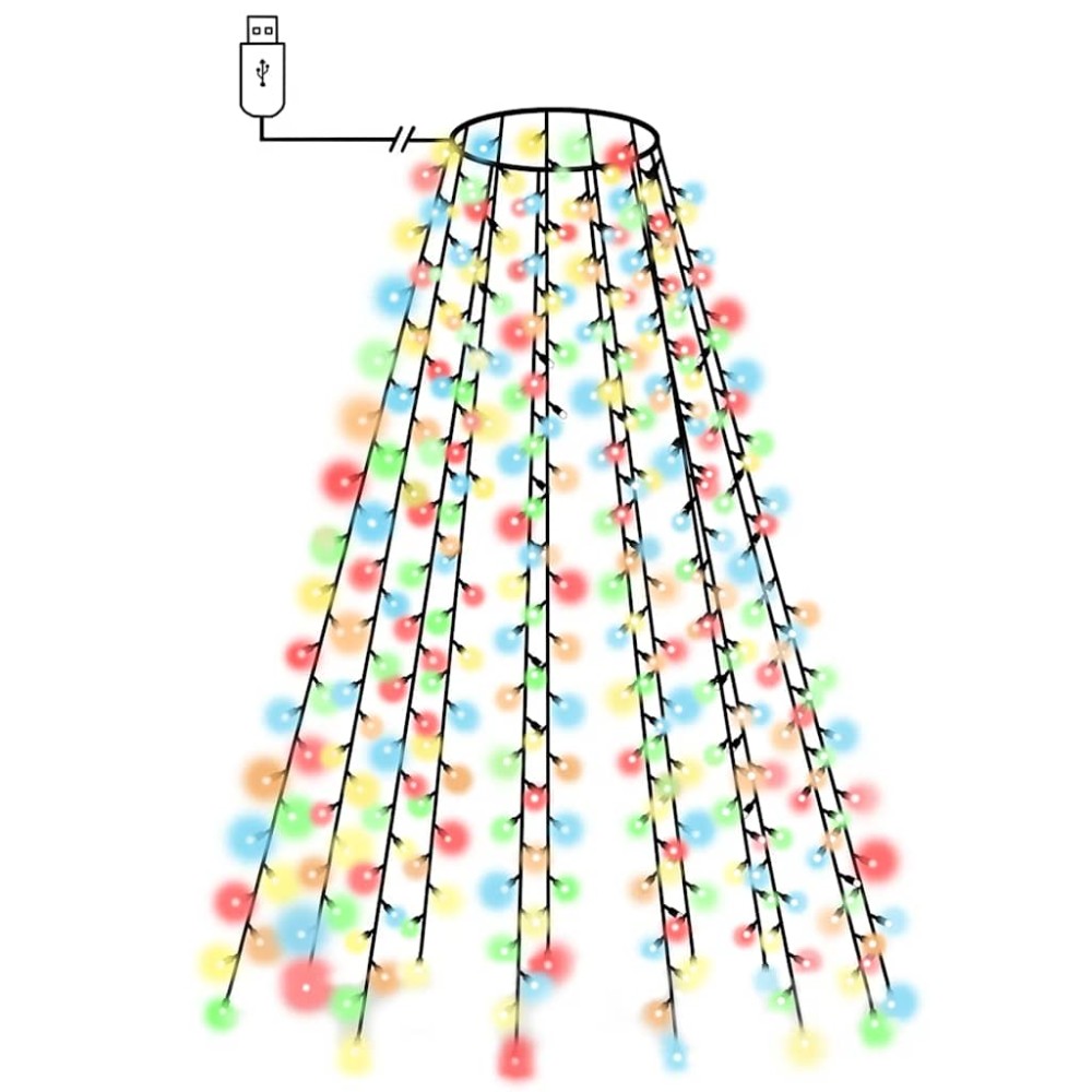 vidaXL Χριστουγεννιάτικα Λαμπάκια Χταπόδι 150 LED Πολύχρωμα 150 εκ.