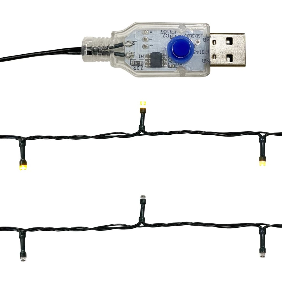 vidaXL Γιρλάντα Χριστουγεννιάτικη με Λαμπάκια LED Κόκκινη 10 μ.