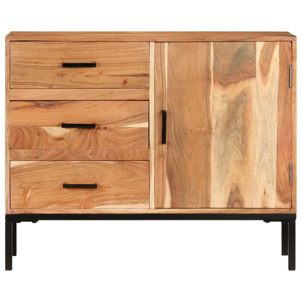 vidaXL Ντουλάπι με Συρτάρια 88 x 30 x 73 εκ. από Μασίφ Ξύλο Ακακίας