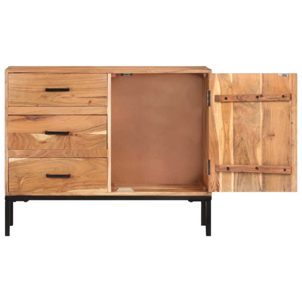 vidaXL Ντουλάπι με Συρτάρια 88 x 30 x 73 εκ. από Μασίφ Ξύλο Ακακίας