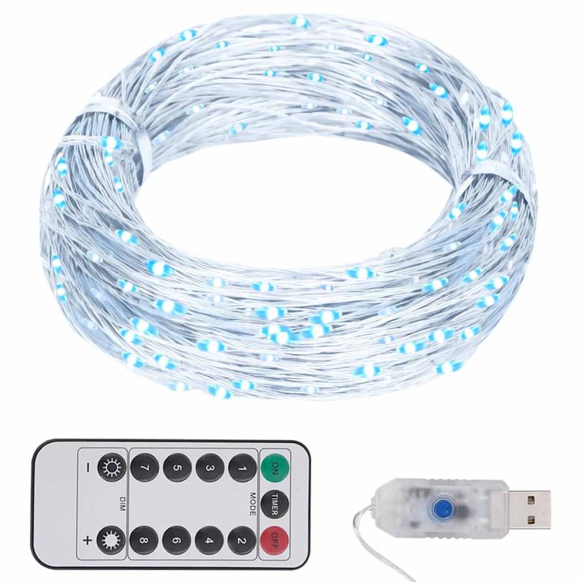 vidaXL Φωτάκια με 300 LED Ψυχρό Λευκό 30 μ.