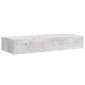 vidaXL Ράφι Επιτοίχιο με Συρτάρι Γκρι Σκυρ. 60 x 23,5 x 10 εκ. από MDF