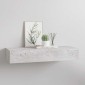 vidaXL Ράφι Επιτοίχιο με Συρτάρι Γκρι Σκυρ. 60 x 23,5 x 10 εκ. από MDF