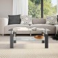 vidaXL Τραπεζάκι Σαλονιού Μαύρο και Διαφανές 95x55x40 εκ. Ψημένο Γυαλί