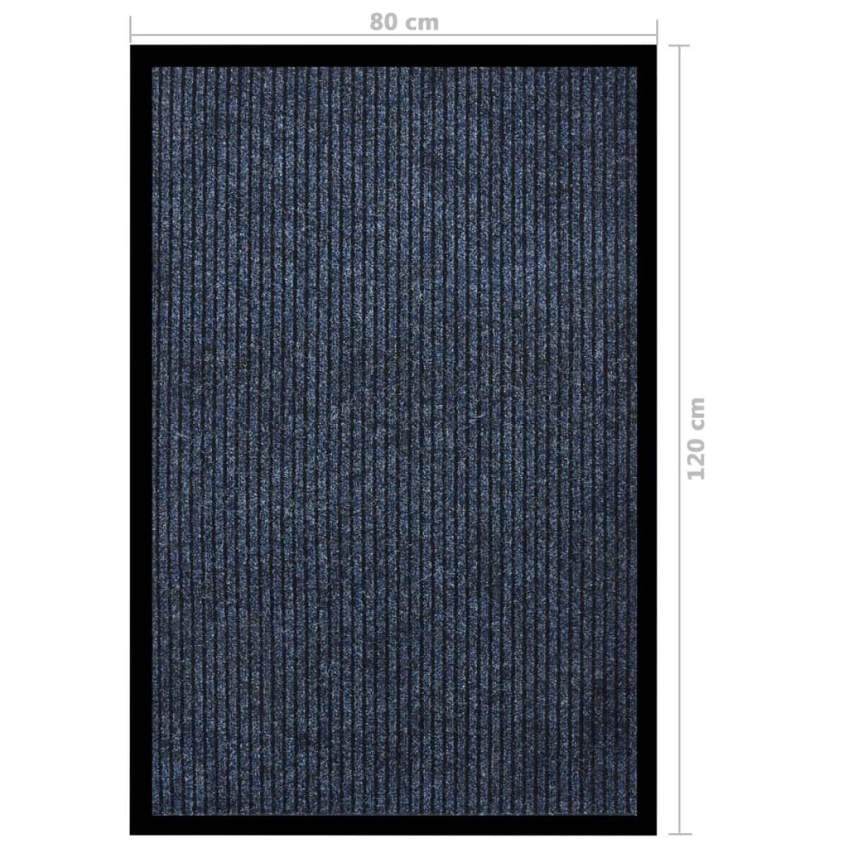 vidaXL Πατάκι Εισόδου Ριγέ Μπλε 80 x 120 εκ.
