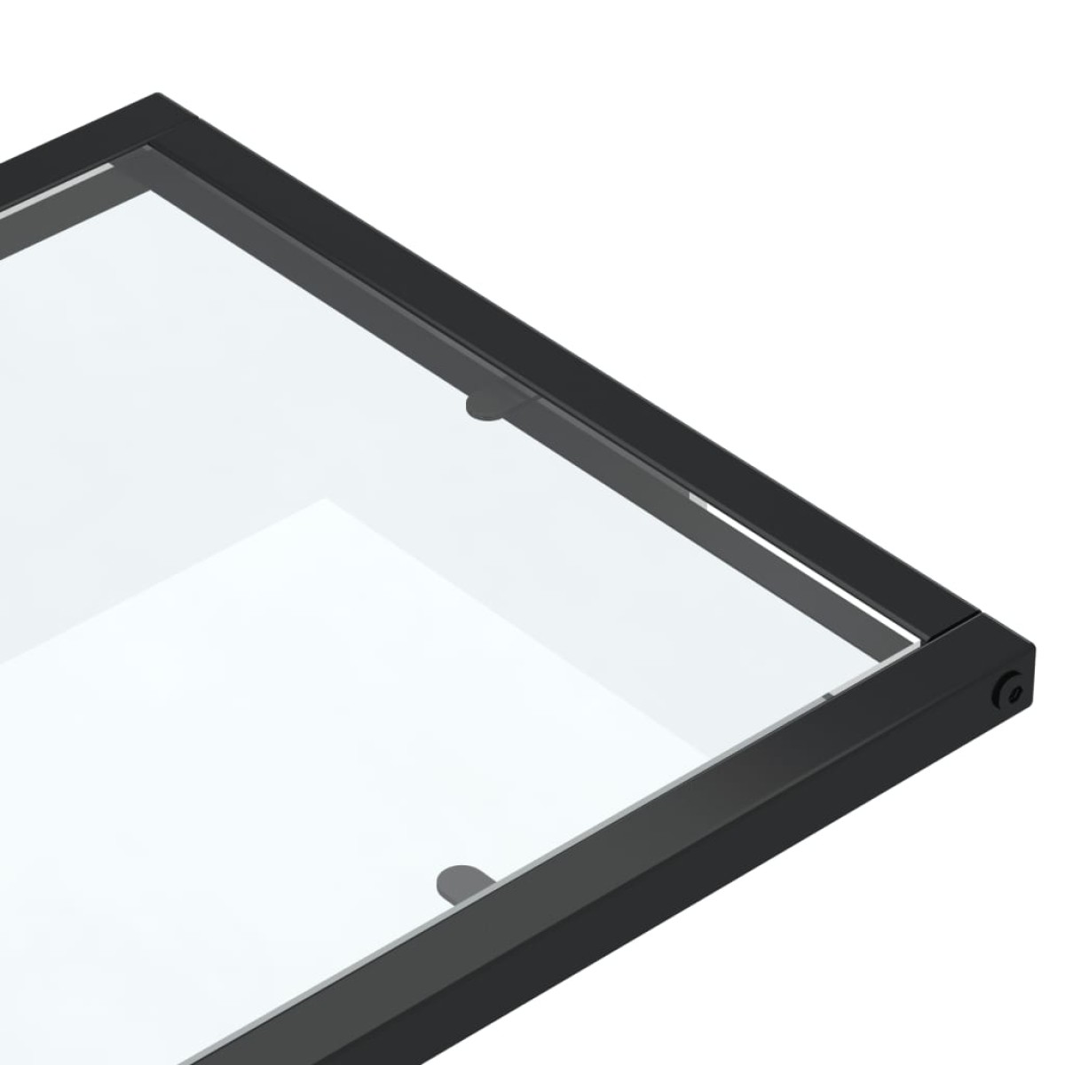 vidaXL Τραπέζι Υπολογιστή Βοηθητικό Διαφανές 50x35x65 εκ. Ψημένο Γυαλί