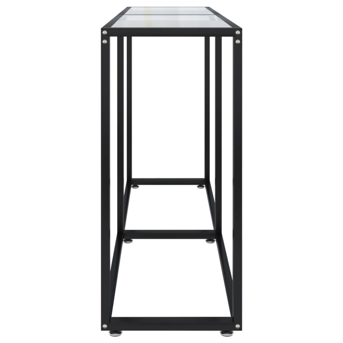 vidaXL Τραπέζι Κονσόλα Διαφανές 140x35x75,5 εκ. από Ψημένο Γυαλί