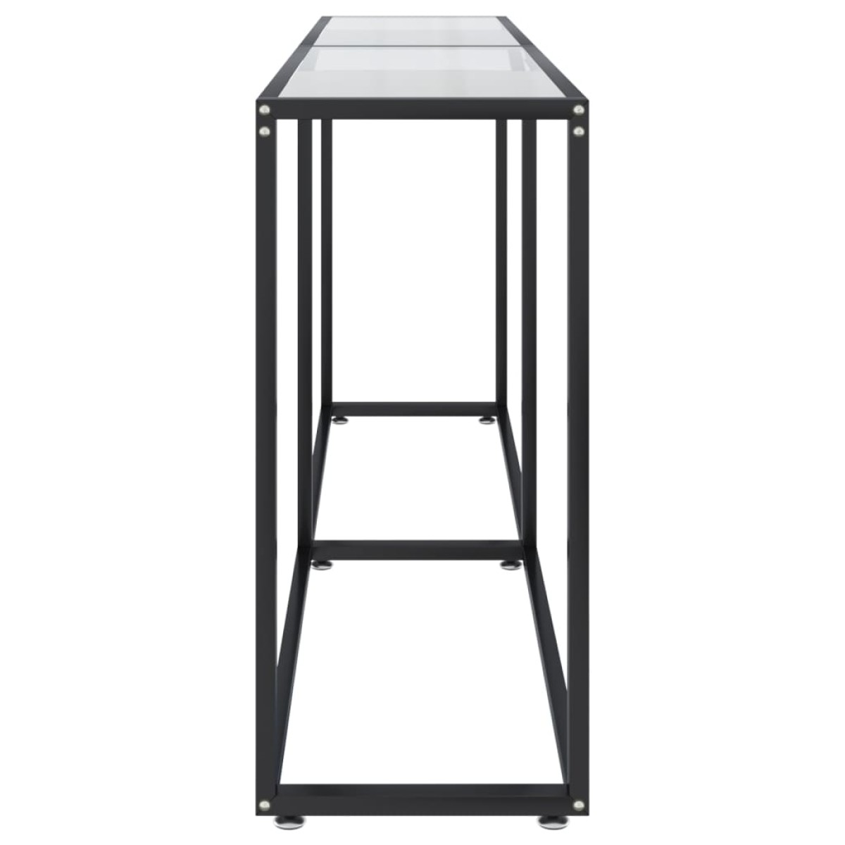 vidaXL Τραπέζι Κονσόλα Διαφανές 180x35x75,5 εκ. από Ψημένο Γυαλί