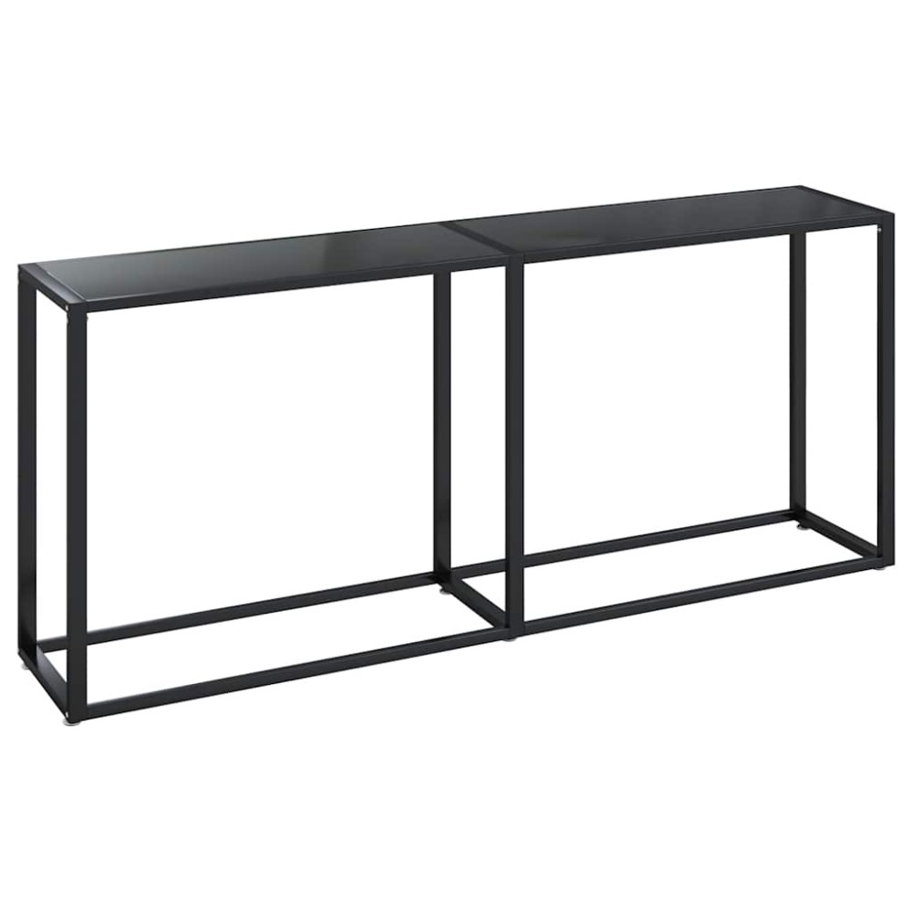 vidaXL Τραπέζι Κονσόλα Μαύρο 180 x 35 x 75,5 εκ. από Ψημένο Γυαλί