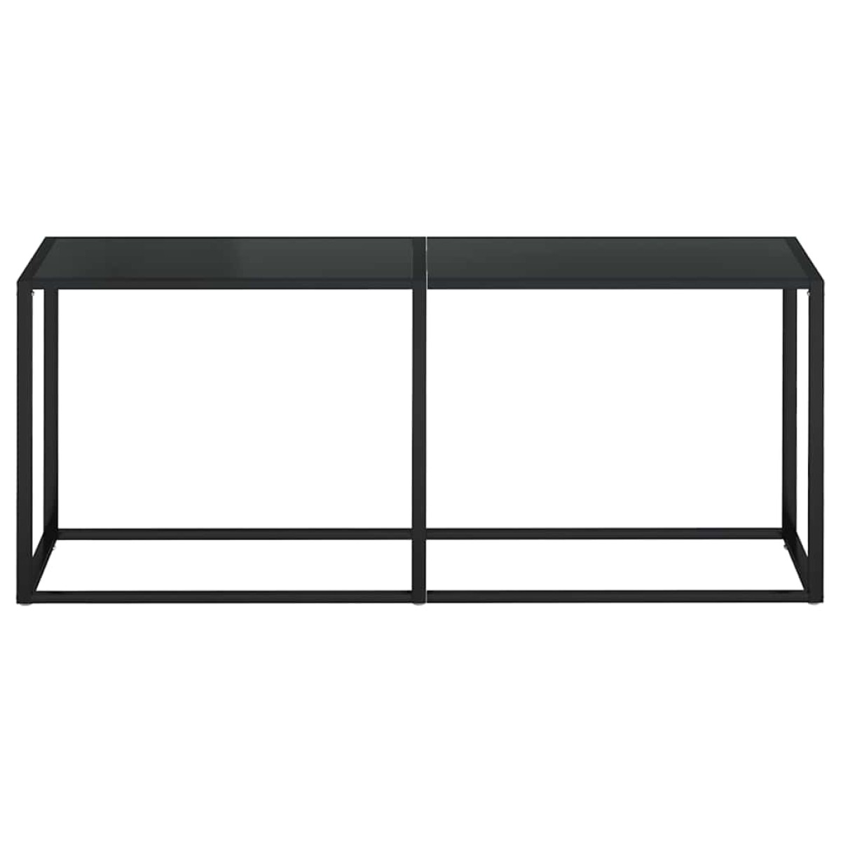 vidaXL Τραπέζι Κονσόλα Μαύρο 180 x 35 x 75,5 εκ. από Ψημένο Γυαλί