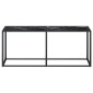 vidaXL Τραπέζι Κονσόλα Μαύρο Όψη Μαρμάρου 180x35x75,5 εκ. Ψημένο Γυαλί