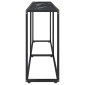 vidaXL Τραπέζι Κονσόλα Μαύρο Όψη Μαρμάρου 180x35x75,5 εκ. Ψημένο Γυαλί