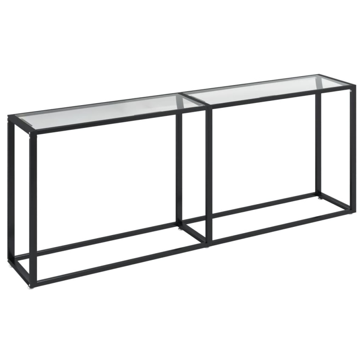 vidaXL Τραπέζι Κονσόλα Διαφανές 200x35x75,5 εκ. από Ψημένο Γυαλί
