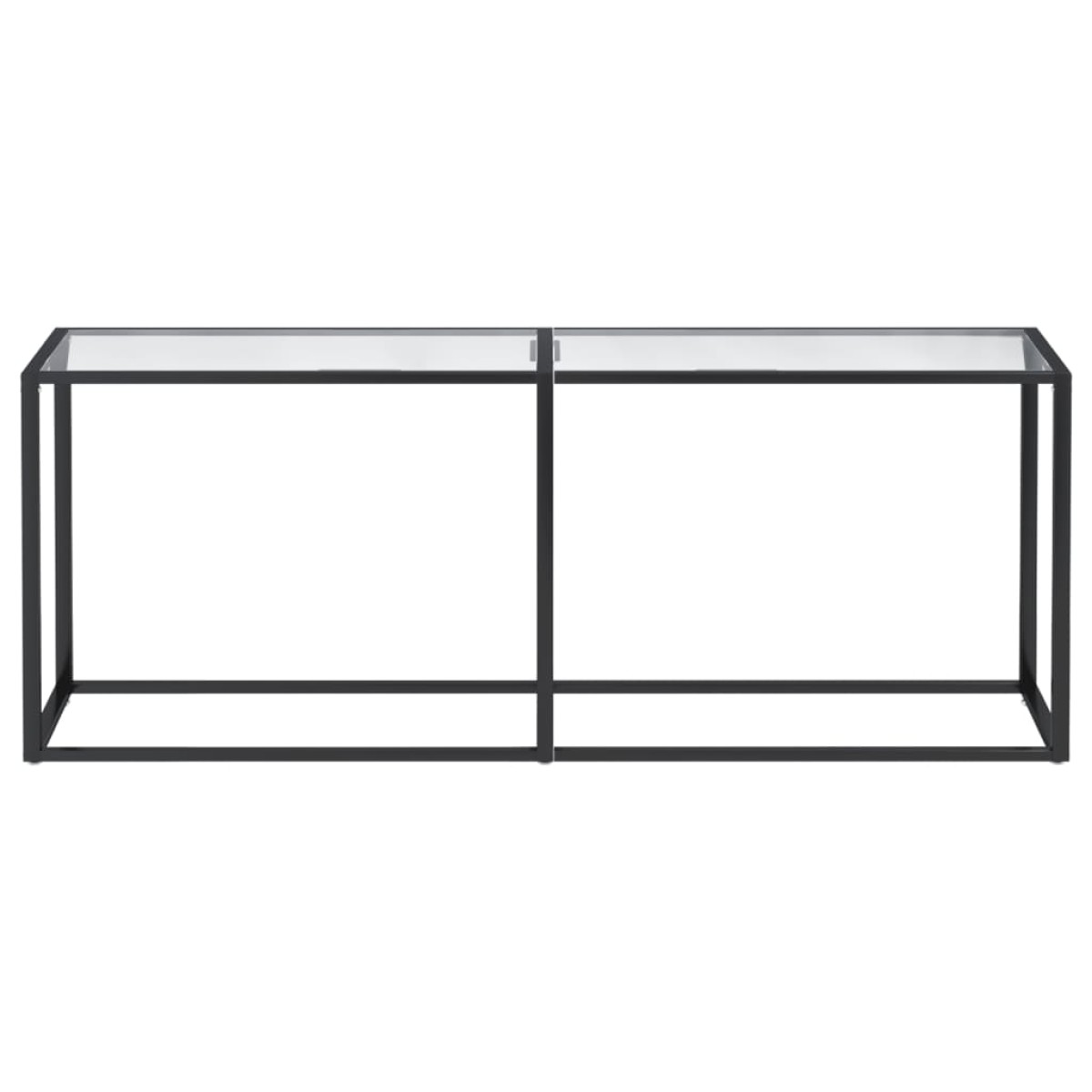 vidaXL Τραπέζι Κονσόλα Διαφανές 200x35x75,5 εκ. από Ψημένο Γυαλί