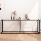 vidaXL Τραπέζι Κονσόλα Διαφανές 200x35x75,5 εκ. από Ψημένο Γυαλί