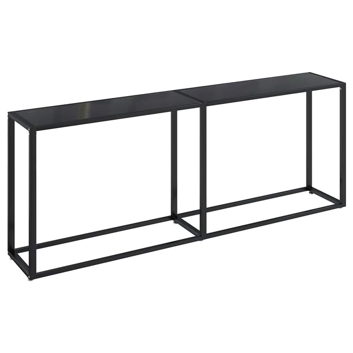 vidaXL Τραπέζι Κονσόλα Μαύρο 200 x 35 x 75,5 εκ. από Ψημένο Γυαλί