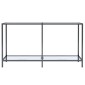 vidaXL Τραπέζι Κονσόλα Διαφανές 140 x 35 x 75,5 εκ. από Ψημένο Γυαλί