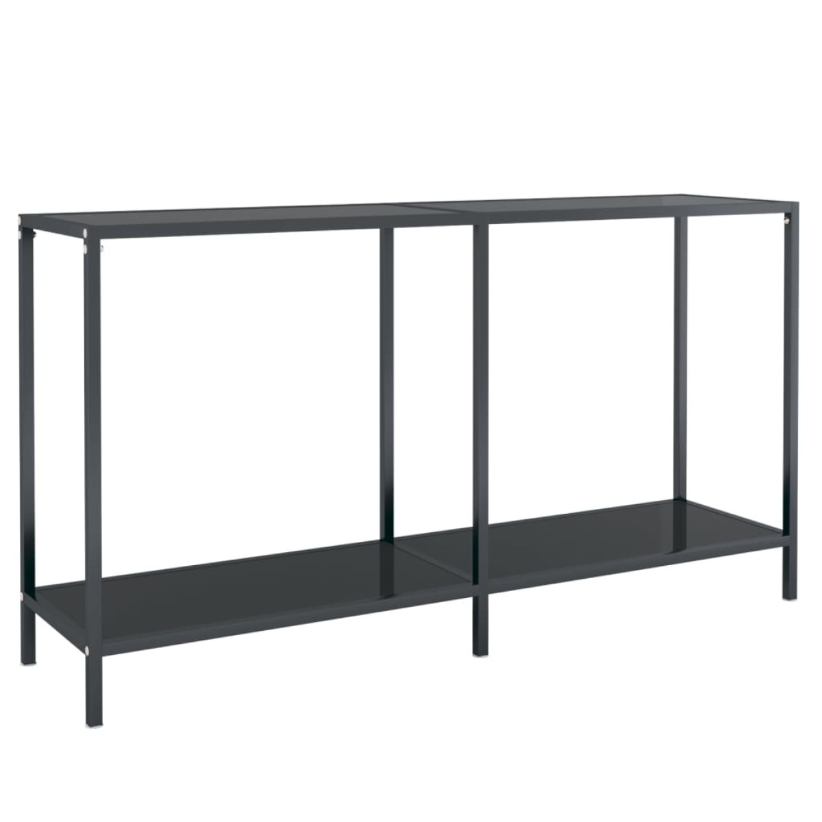 vidaXL Τραπέζι Κονσόλα Μαύρο 140 x 35 x 75,5 εκ. από Ψημένο Γυαλί