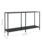 vidaXL Τραπέζι Κονσόλα Μαύρο 140 x 35 x 75,5 εκ. από Ψημένο Γυαλί