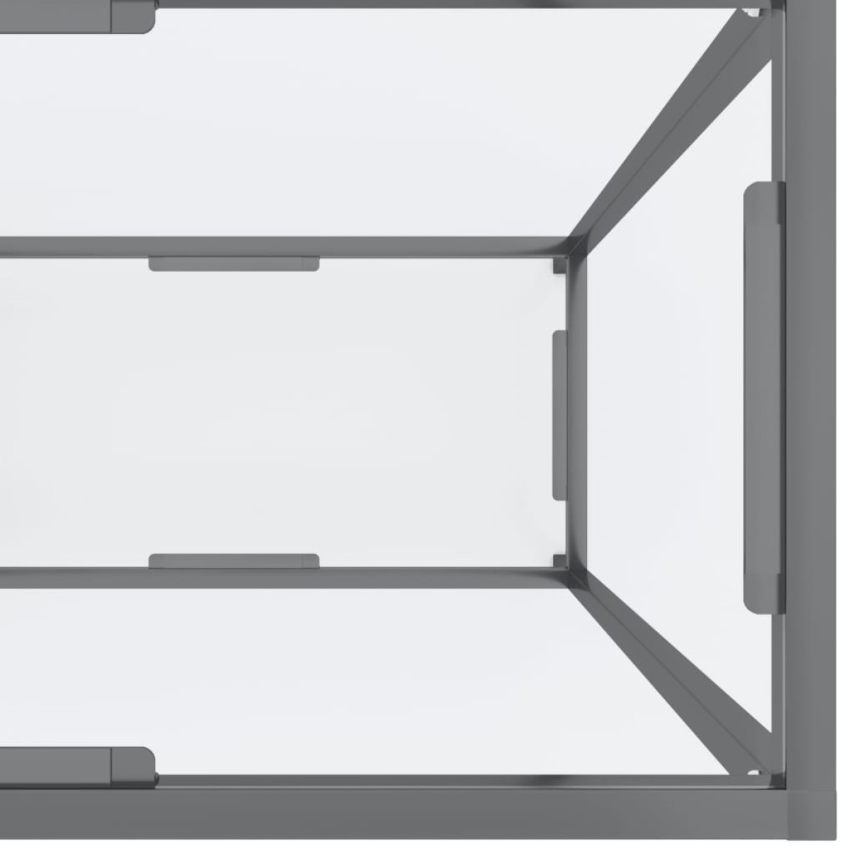 vidaXL Τραπέζι Κονσόλα Διαφανές 160 x 35 x 75,5 εκ. από Ψημένο Γυαλί