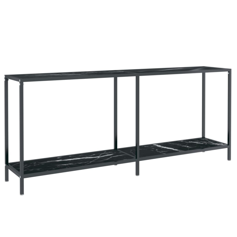 vidaXL Τραπέζι Κονσόλα Μαύρο 180 x 35 x 75,5 εκ. από Ψημένο Γυαλί