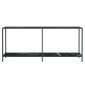 vidaXL Τραπέζι Κονσόλα Μαύρο 180 x 35 x 75,5 εκ. από Ψημένο Γυαλί