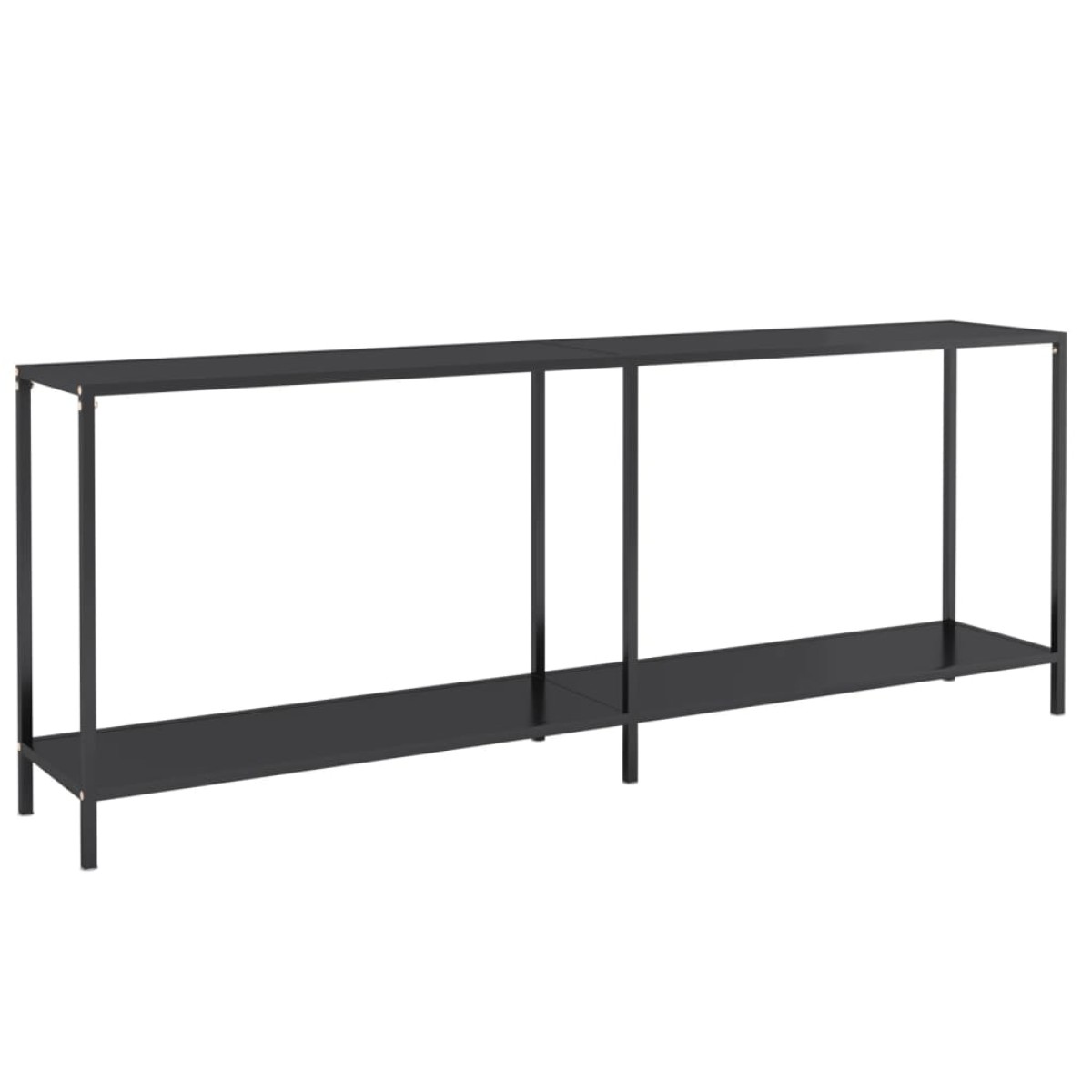 vidaXL Τραπέζι Κονσόλα Μαύρο 200 x 35 x 75,5 εκ. από Ψημένο Γυαλί