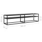 vidaXL Έπιπλο Τηλεόρασης Μαύρο 180 x 40 x 40,5 εκ. από Γυαλί Ασφαλ.