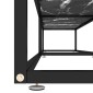 vidaXL Έπιπλο Τηλεόρασης Μαύρο Όψη Μαρμάρου 220x40x40,5εκ Ψημένο Γυαλί