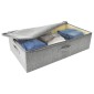 vidaXL Κουτι Αποθήκευσης Γκρι 70 x 40 x 18 εκ. Υφασμάτινο