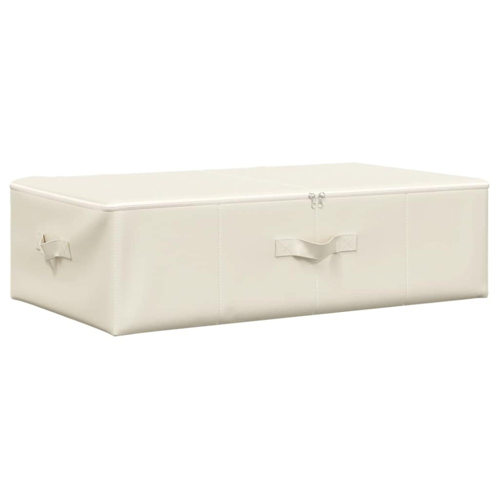 vidaXL Κουτί Αποθήκευσης Κρεμ 70 x 40 x 18 εκ. Υφασμάτινο