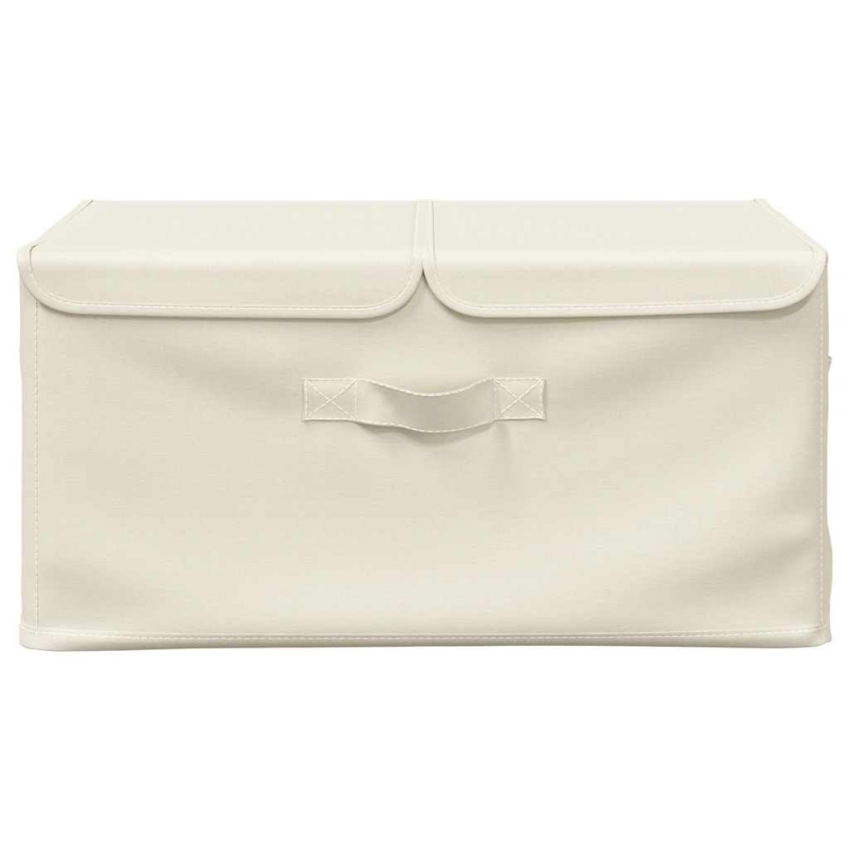 vidaXL Κουτιά Αποθήκευσης 2 τεμ. Κρεμ 50 x 30 x 25 εκ. Υφασμάτινα